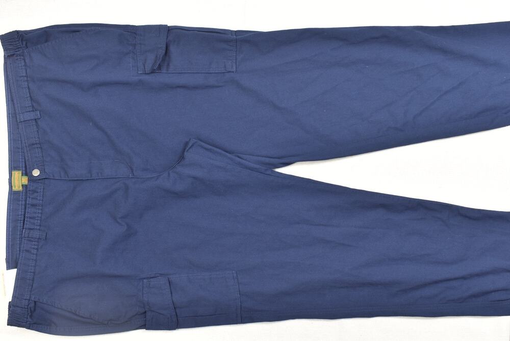 Boulder Creek Ranger Cargo Pants Men 54x40 Tall Navy Blue Cotton Elastic NEW